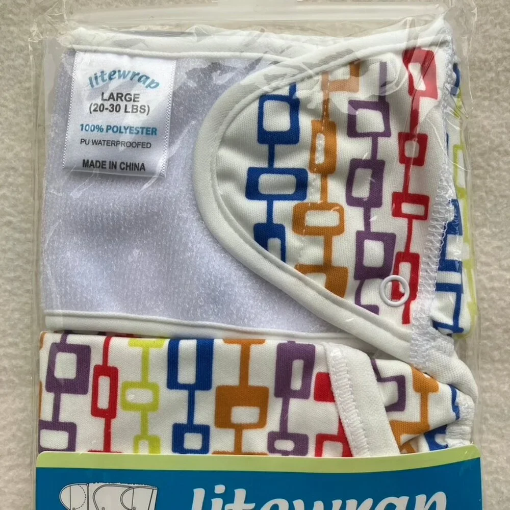 2 New Litewrap Sz. Large Cloth Diaper Covers - waterproof, 20-30lbs
